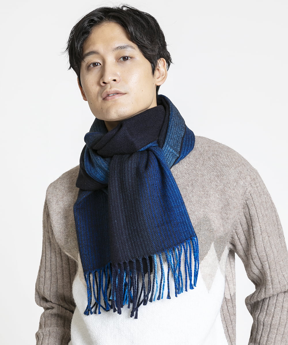 MKFAX27089 MK MICHEL KLEIN HOMME(MKミッシェルクランオム) ダイヤグラデーションニット ベージュ(84)