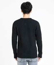 MKFAX27089 MK MICHEL KLEIN HOMME(MKミッシェルクランオム) ダイヤグラデーションニット ブラック(94)