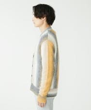 MKFAX57120 MK MICHEL KLEIN HOMME(MKミッシェルクランオム) ストライプグラデーションカーディガン イエロー(25)