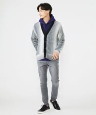 MKFAX57120 MK MICHEL KLEIN HOMME(MKミッシェルクランオム) ストライプグラデーションカーディガン ブラック(94)