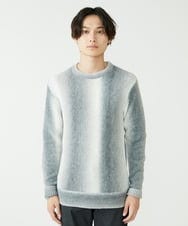 MKFAX58110 MK MICHEL KLEIN HOMME(MKミッシェルクランオム) ストライプグラデーションニット ブラック(94)