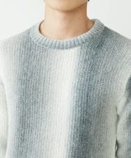 MKFAX58110 MK MICHEL KLEIN HOMME(MKミッシェルクランオム) ストライプグラデーションニット ブラック(94)