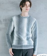 MKFAX58110 MK MICHEL KLEIN HOMME(MKミッシェルクランオム) ストライプグラデーションニット ブラック(94)