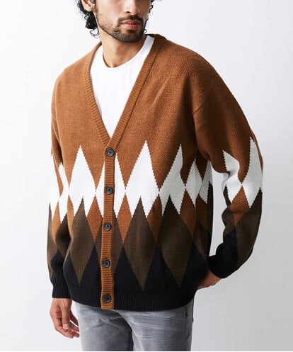 MKFAX83110 MK MICHEL KLEIN HOMME カーディガン / ダブルジャガード