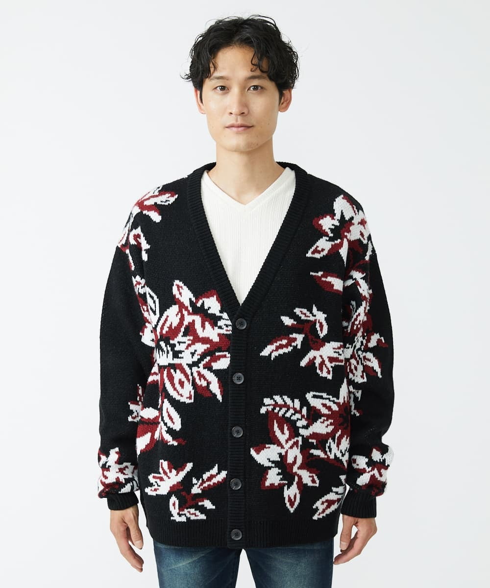 MKFAX83110 MK MICHEL KLEIN HOMME(MKミッシェルクランオム) カーディガン / ダブルジャガード ブラック(94)