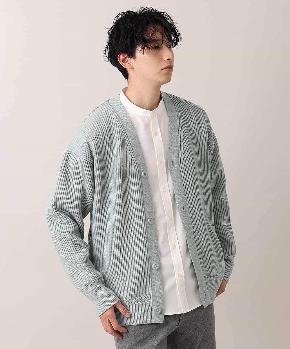 MKFCO10089 MK MICHEL KLEIN HOMME(MKミッシェルクランオム) バルーンシルエット / カーディガン グリーン