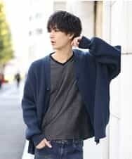 MKFCO10089 MK MICHEL KLEIN HOMME(MKミッシェルクランオム) バルーンシルエット / カーディガン ネイビー