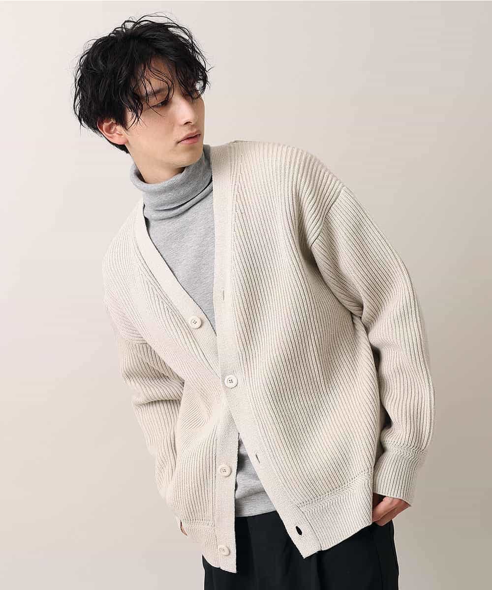 MKFCO10089 MK MICHEL KLEIN HOMME(MKミッシェルクランオム) バルーンシルエット / カーディガン アイボリー