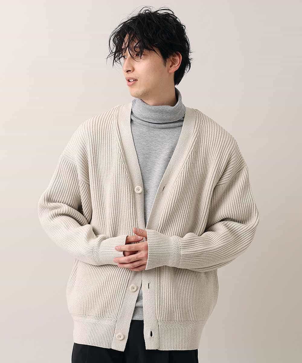 MKFCO10089 MK MICHEL KLEIN HOMME(MKミッシェルクランオム) バルーンシルエット / カーディガン アイボリー