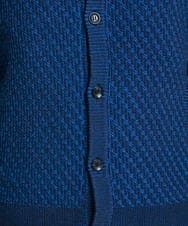 MKFCV50130 MK MICHEL KLEIN HOMME(MKミッシェルクランオム) スタンドカーディガン / ツイルへリンボン ブルー(55)