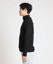 MKFCV50130 MK MICHEL KLEIN HOMME(MKミッシェルクランオム) スタンドカーディガン / ツイルへリンボン ブラック(94)