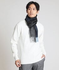 MKFCV60099 MK MICHEL KLEIN HOMME(MKミッシェルクランオム) Vネックニット / ツイルへリンボン ホワイト(90)