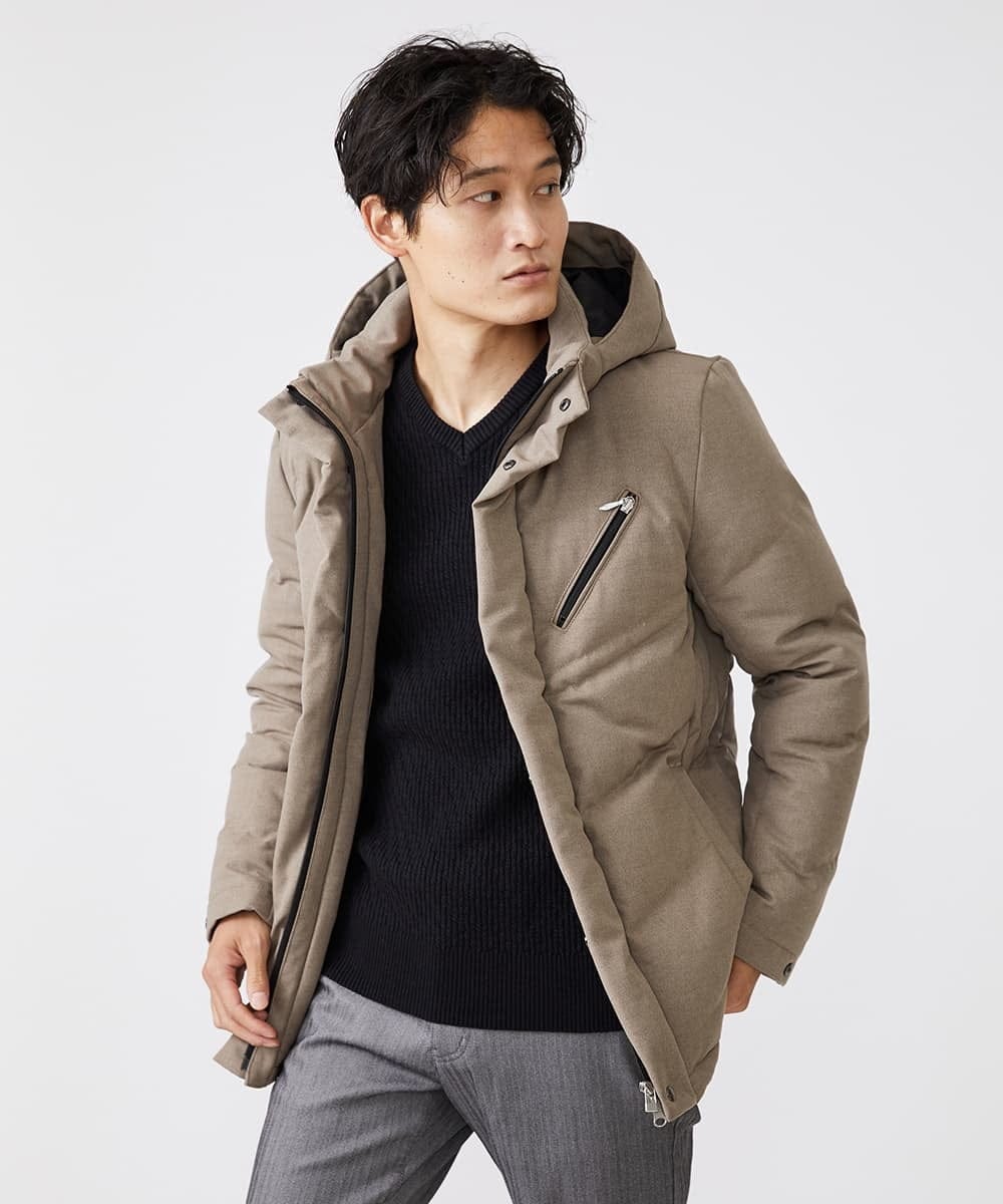MKFCV60099 MK MICHEL KLEIN HOMME(MKミッシェルクランオム) Vネックニット / ツイルへリンボン ブラック(94)