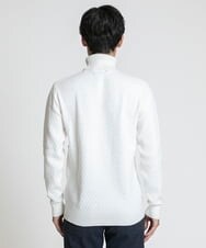 MKFCV61099 MK MICHEL KLEIN HOMME(MKミッシェルクランオム) タートルネックニット / ツイルへリンボン ホワイト(90)