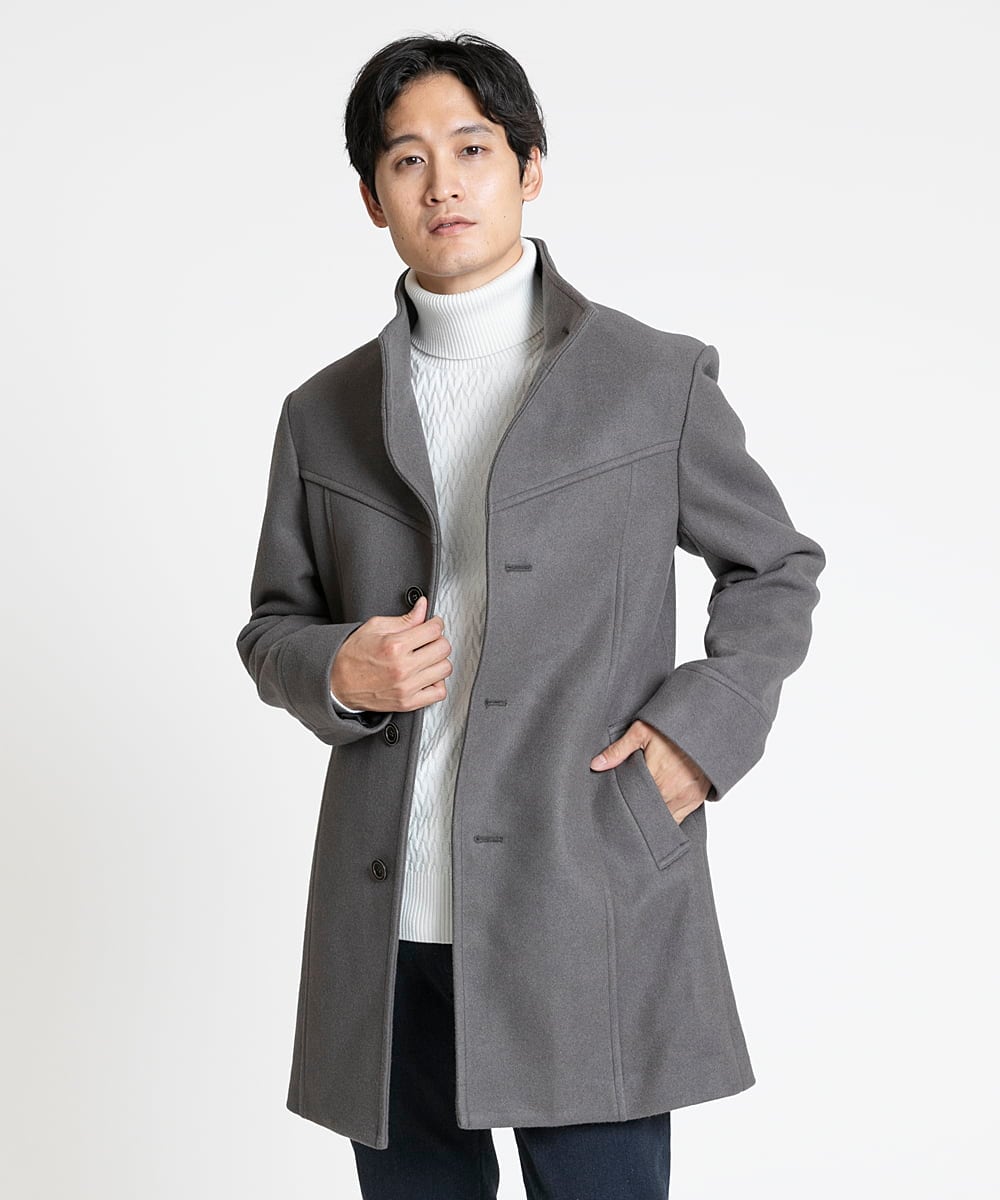 MKFCV61099 MK MICHEL KLEIN HOMME(MKミッシェルクランオム) タートルネックニット / ツイルへリンボン ホワイト(90)