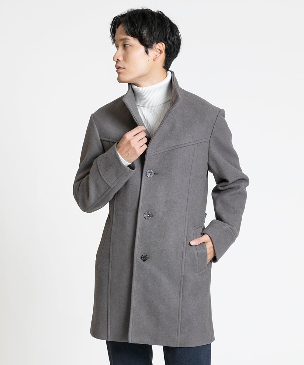 MKFCV61099 MK MICHEL KLEIN HOMME(MKミッシェルクランオム) タートルネックニット / ツイルへリンボン ホワイト(90)