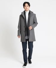 MKFCV61099 MK MICHEL KLEIN HOMME(MKミッシェルクランオム) タートルネックニット / ツイルへリンボン ホワイト(90)