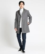 MKFCV61099 MK MICHEL KLEIN HOMME(MKミッシェルクランオム) タートルネックニット / ツイルへリンボン ホワイト(90)