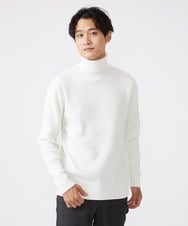 MKFCV61099 MK MICHEL KLEIN HOMME(MKミッシェルクランオム) タートルネックニット / ツイルへリンボン ライトグレー(91)
