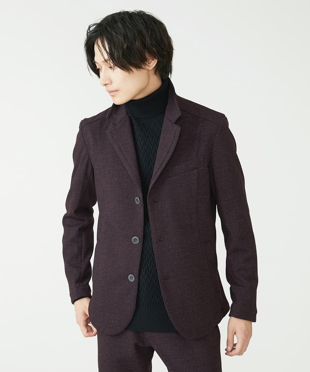 MKFCV61099 MK MICHEL KLEIN HOMME(MKミッシェルクランオム) タートルネックニット / ツイルへリンボン ブラック(94)