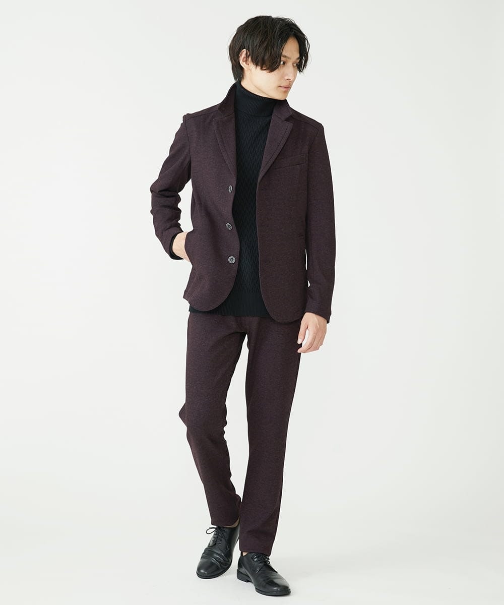 MKFCV61099 MK MICHEL KLEIN HOMME(MKミッシェルクランオム) タートルネックニット / ツイルへリンボン ブラック(94)