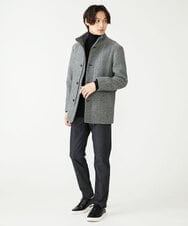 MKFCV61099 MK MICHEL KLEIN HOMME(MKミッシェルクランオム) タートルネックニット / ツイルへリンボン ブラック(94)