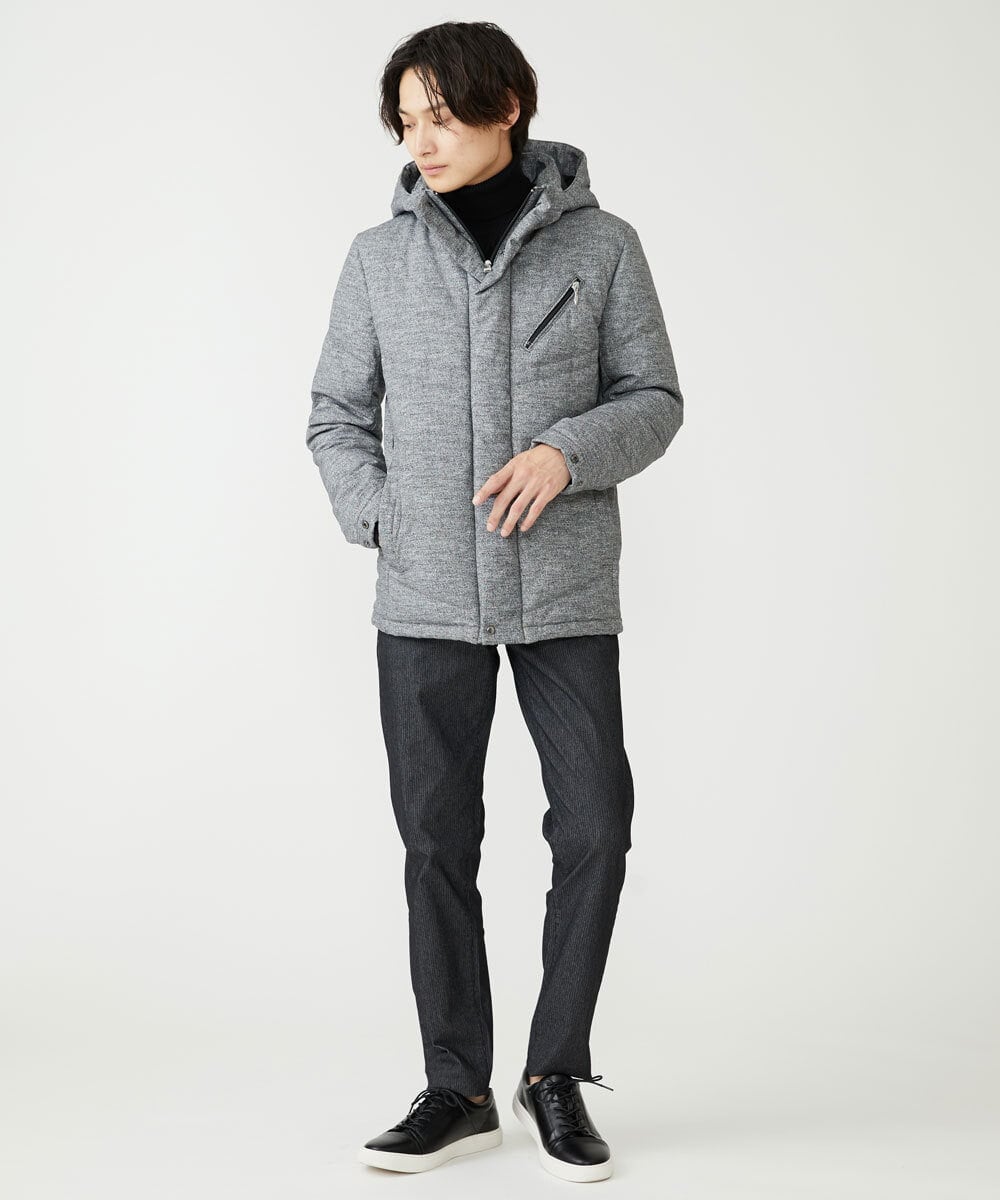 MKFCV61099 MK MICHEL KLEIN HOMME(MKミッシェルクランオム) タートルネックニット / ツイルへリンボン ブラック(94)
