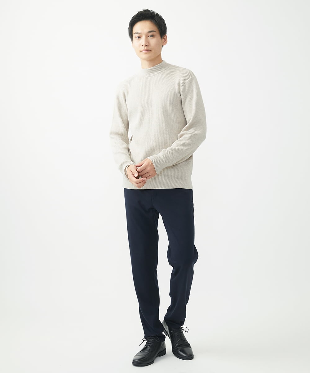 MKFDA66089 MK MICHEL KLEIN HOMME(MKミッシェルクランオム) モックネックニット/綿タッチポリエステル グレー