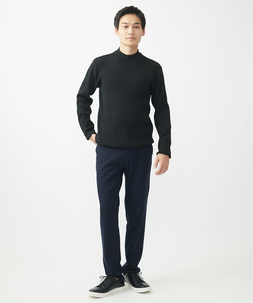 MKFDA66089 MK MICHEL KLEIN HOMME(MKミッシェルクランオム) モックネックニット/綿タッチポリエステル グレー
