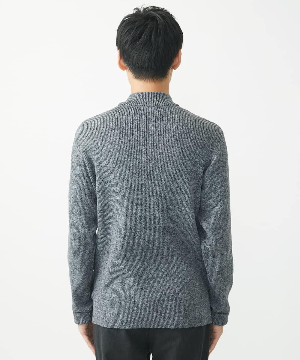 MKFDA66089 MK MICHEL KLEIN HOMME(MKミッシェルクランオム) モックネックニット/綿タッチポリエステル グレー