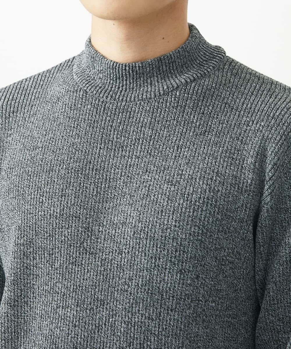 MKFDA66089 MK MICHEL KLEIN HOMME(MKミッシェルクランオム) モックネックニット/綿タッチポリエステル グレー