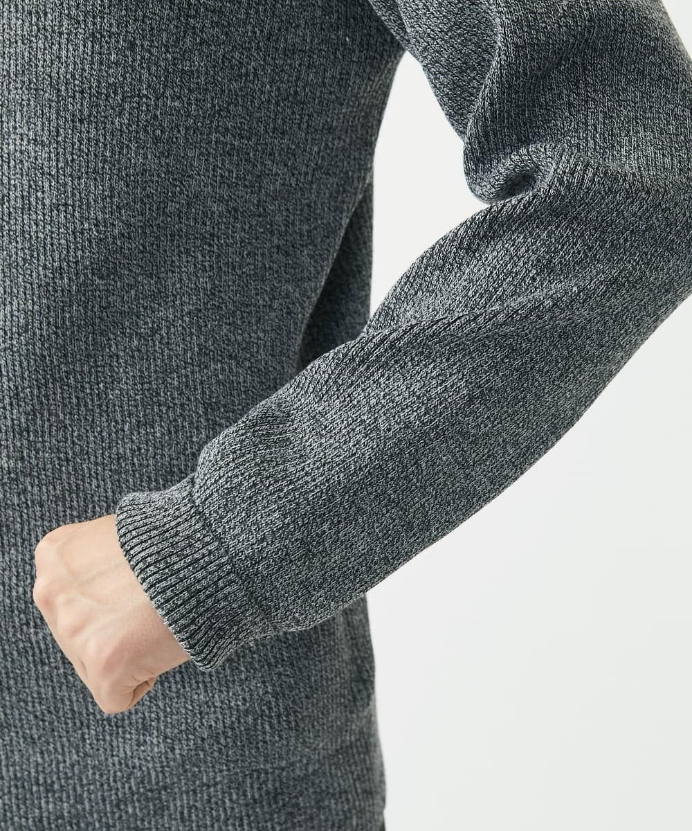 MKFDA66089 MK MICHEL KLEIN HOMME(MKミッシェルクランオム) モックネックニット/綿タッチポリエステル グレー