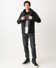 MKFDC21099 MK MICHEL KLEIN HOMME(MKミッシェルクランオム) 【洗える】クルーネックニット / フェザーモールヤーン ネイビー