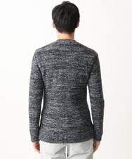 MKFDC21099 MK MICHEL KLEIN HOMME(MKミッシェルクランオム) 【洗える】クルーネックニット / フェザーモールヤーン ネイビー