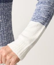 MKFDC21099 MK MICHEL KLEIN HOMME(MKミッシェルクランオム) 【洗える】クルーネックニット / フェザーモールヤーン ネイビー