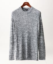 MKFDC21099 MK MICHEL KLEIN HOMME(MKミッシェルクランオム) 【洗える】クルーネックニット / フェザーモールヤーン グレー