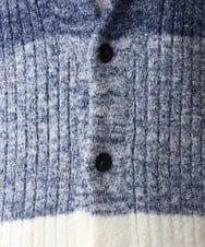 MKFDC22130 MK MICHEL KLEIN HOMME(MKミッシェルクランオム) 【洗える】ショールカラーカーディガン / フェザーモールヤーン ダークグレー