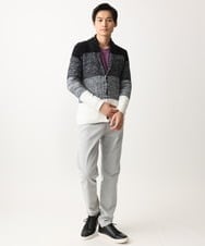 MKFDC22130 MK MICHEL KLEIN HOMME(MKミッシェルクランオム) 【洗える】ショールカラーカーディガン / フェザーモールヤーン ダークグレー