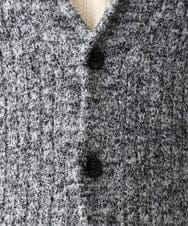 MKFDC22130 MK MICHEL KLEIN HOMME(MKミッシェルクランオム) 【洗える】ショールカラーカーディガン / フェザーモールヤーン ダークグレー