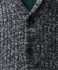 MKFDC22130 MK MICHEL KLEIN HOMME(MKミッシェルクランオム) 【洗える】ショールカラーカーディガン / フェザーモールヤーン ダークグレー