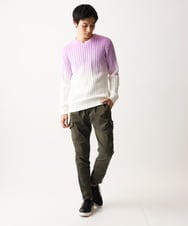 MKFDC42110 MK MICHEL KLEIN HOMME(MKミッシェルクランオム) グラデーションケーブルニット ピンク