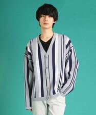 MKFDU89110 MK MICHEL KLEIN HOMME(MKミッシェルクランオム) ルーズシルエットカーディガン ライトグレー(91)