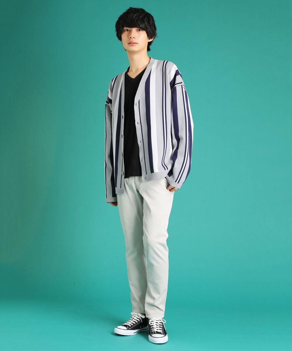 MKFDU89110 MK MICHEL KLEIN HOMME(MKミッシェルクランオム) ルーズシルエットカーディガン ライトグレー(91)