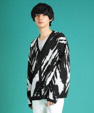 MKFDU89110 MK MICHEL KLEIN HOMME(MKミッシェルクランオム) ルーズシルエットカーディガン ブラック(94)
