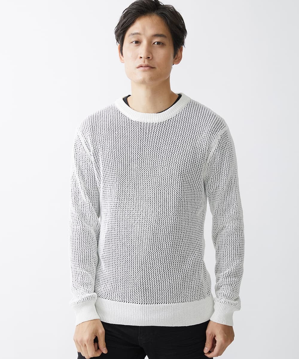 MKFDX01100 MK MICHEL KLEIN HOMME(MKミッシェルクランオム) アンサンブルカットソー ホワイト(90)
