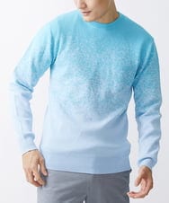 MKFDX04100 MK MICHEL KLEIN HOMME(MKミッシェルクランオム) ニット / ラビリンスグラデーション ライトブルー(50)