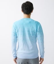 MKFDX04100 MK MICHEL KLEIN HOMME(MKミッシェルクランオム) ニット / ラビリンスグラデーション ライトブルー(50)