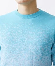 MKFDX04100 MK MICHEL KLEIN HOMME(MKミッシェルクランオム) ニット / ラビリンスグラデーション ライトブルー(50)