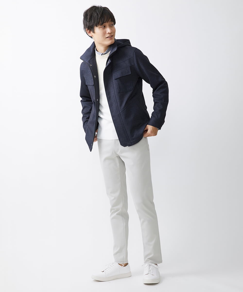 MKFDX04100 MK MICHEL KLEIN HOMME(MKミッシェルクランオム) ニット / ラビリンスグラデーション アイボリー(80)