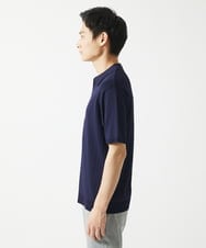 MKFGA61110 MK MICHEL KLEIN HOMME(MKミッシェルクランオム) ニットポロシャツ / リネンタッチハリヌキ ネイビー